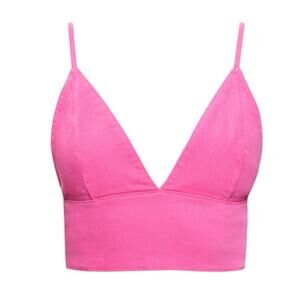 NWOT Alice + Olivia Carli Bra Top in Pink Candy SZ 10